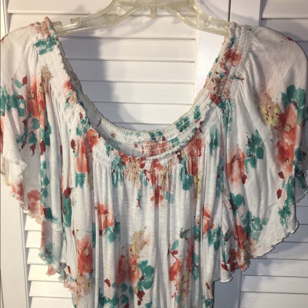 Off the shoulder dressy shirt
